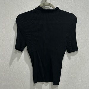 Bagatelle Mock-neck Short Sleeve Sweater Top